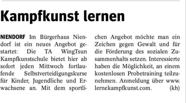 Niendorfer Wochenblatt Pressestimme